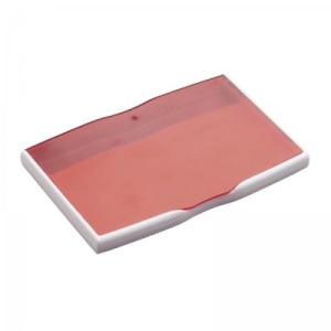 Creditcardhouder wit/rood Met uw bedrukking