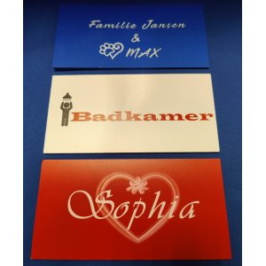 Zelf Bedrukken Naamplaat