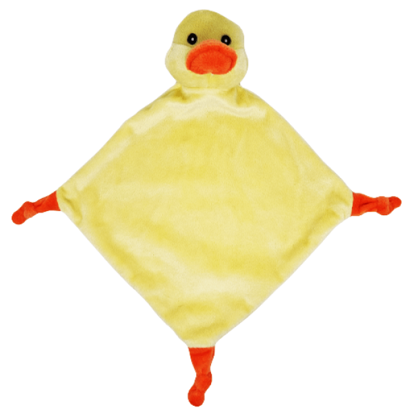 Zelf Bedrukken Knuffeldoekje Eend geel