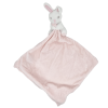 Zelf Bedrukken Knuffeldoekje Konijn roze/rammelaar