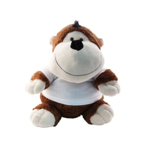 Zelf Bedrukken Grote pluchen aap met T-shirt 50CM