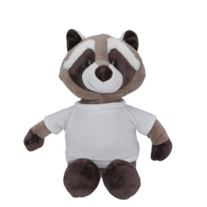 Zelf Bedrukken Pluchen Wasbeer met T-Shirt 23cm