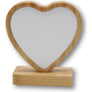 Fotolijst Hart Bamboo met magneet met uw eigen bedrukking - Geen bedrukking