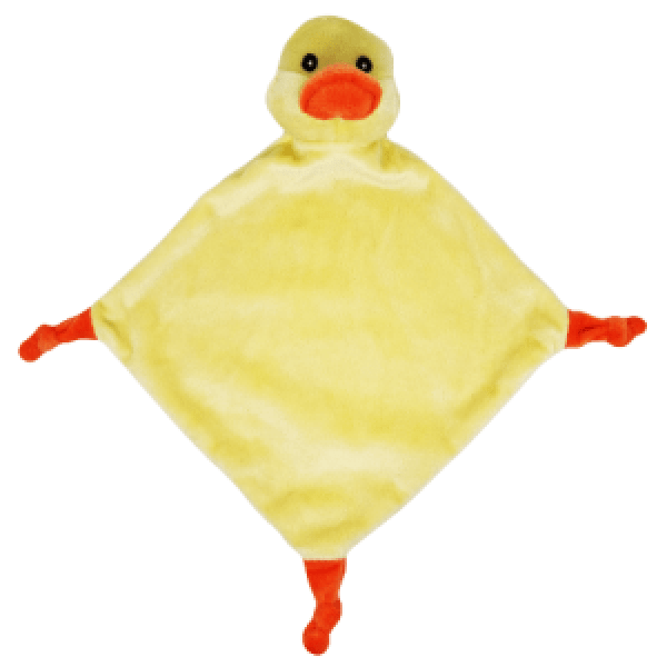 Knuffeldoekje Eend geel  Met uw eigen bedrukking - Afbeelding 2