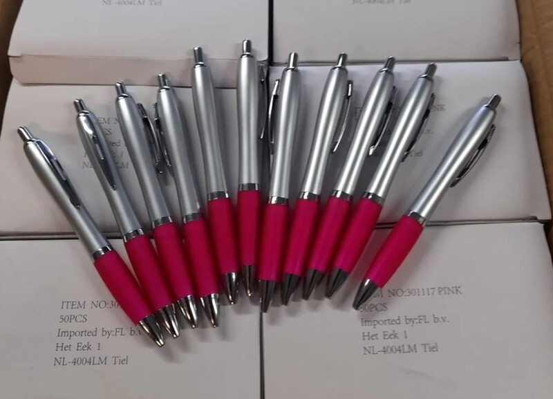 10 st. Promo Balpen Rood met bedrukking