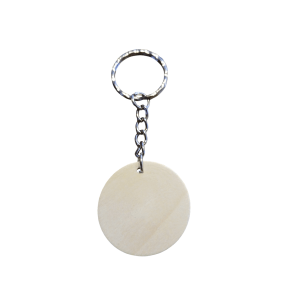 Sleutelhanger Hout Rond met uw eigen bedrukking