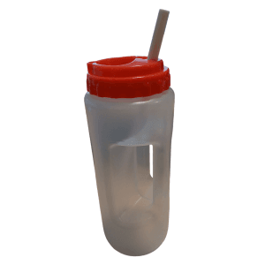 Waterfles met rietje