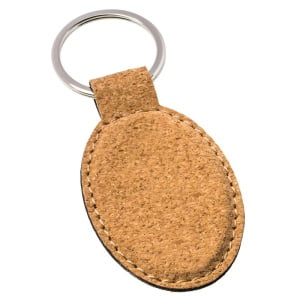 Sleutelhanger met Kurk ovaal Met eigen bedrukking
